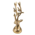 Clayre & Eef Figur Hirsch 17 cm Goldfarbig Aluminium