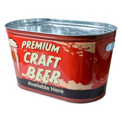 Clayre & Eef Beer cooler Ice bucket 40x25x23 cm Red Aluminium Beer