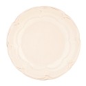 Clayre & Eef Ontbijtbord  Ø 21 cm Beige Keramiek Rond