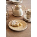 Clayre & Eef Piatto per la colazione Ø 21 cm Beige Ceramica Rotondo