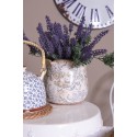 Clayre & Eef Planter Ø 15x14 cm Beige Grey Ceramic Round Flowers