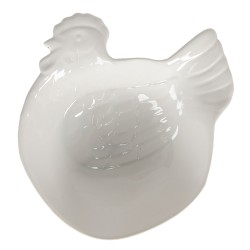 Clayre & Eef Soup Bowl 23x26x7 cm White Ceramic Rooster