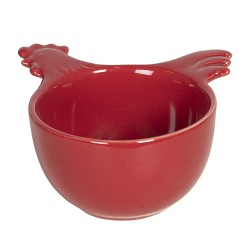 Clayre & Eef Maatlepel  11x11x6 cm Rood Keramiek Rond Haan