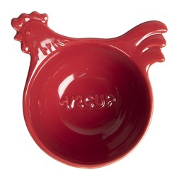 Clayre & Eef Maatlepel  11x11x6 cm Rood Keramiek Rond Haan