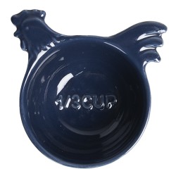 Clayre & Eef Cuillère doseuse 9x9x5 cm Bleu Céramique Rond Coq