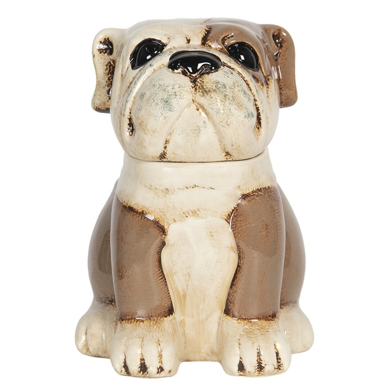 Clayre & Eef Statuetta Cane 20x18x26 cm Marrone Beige Ceramica