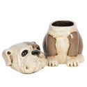 Clayre & Eef Figurine Chien 20x18x26 cm Marron Beige Céramique