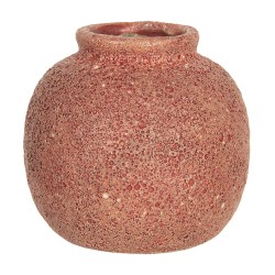 Clayre & Eef Vase 8 cm Rouge Céramique Rond