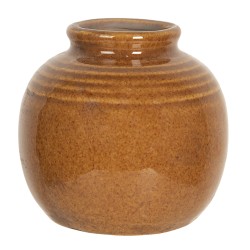 Clayre & Eef Vase 8 cm Braun Keramik Rund