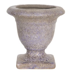 Clayre & Eef Fioriera 12 cm Viola Ceramica