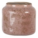 Clayre & Eef Pot de fleurs Ø 18x16 cm Rose Céramique Rond