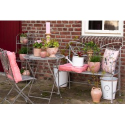 Clayre & Eef Bloempot  Ø 20x19 cm Roze Keramiek Rond Bloemen