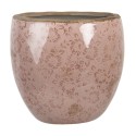 Clayre & Eef Planter Ø 18x17 cm Pink Ceramic Round Flowers