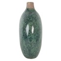 Clayre & Eef Vaas  29x13x31 cm Groen Keramiek Ovaal Bloemen