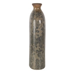 Clayre & Eef Vase 14x7x31 cm Brown Blue Ceramic Round