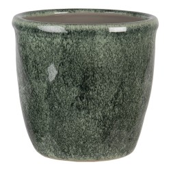 Clayre & Eef Planter Ø 16x15 cm Green Ceramic Round