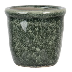 Clayre & Eef Pot de fleurs 7 cm Vert Céramique Rond