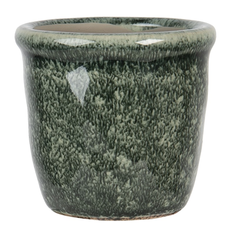 Clayre & Eef Bloempot  7 cm Groen Keramiek Rond