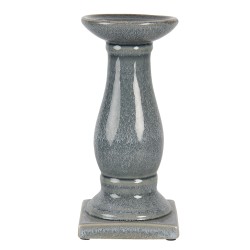 Clayre & Eef Candelabro 25 cm Grigio Ceramica Rotondo