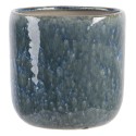 Clayre & Eef Bloempot  19 cm Blauw Keramiek Rond