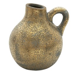 Clayre & Eef Vaso  19x17x20 cm Color oro Ceramica