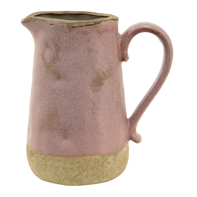 Clayre & Eef Brocca decorativa 2200 ml Rosa Beige Ceramica