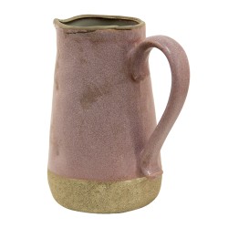 Clayre & Eef Decoratie Kan  2200 ml Roze Beige Keramiek