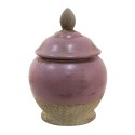 Clayre & Eef Storage Jar Ø 19x26 cm Pink Beige Ceramic