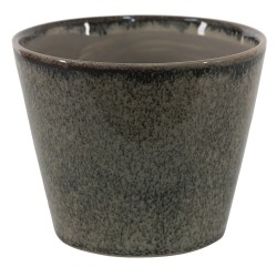 Clayre & Eef Bloempot  Ø 14x13 cm Groen Keramiek Rond