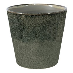 Clayre & Eef Bloempot  Ø 19x18 cm Groen Keramiek Rond