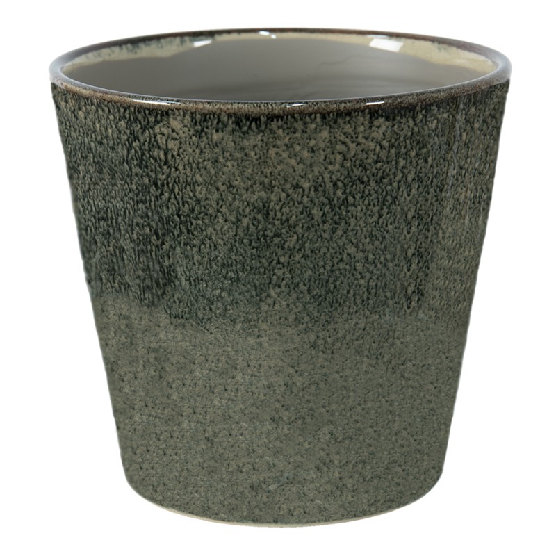 Clayre & Eef Planter Ø 19x18 cm Green Ceramic Round