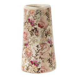 Clayre & Eef Brocca decorativa 2100 ml Rosa Ceramica Fiori