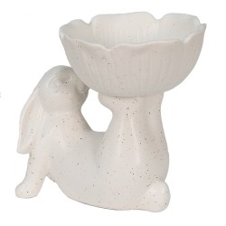 Clayre & Eef Figurine Rabbit 15x11x14 cm White Polyresin