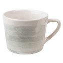 Clayre & Eef Tasse et soucoupe 200 ml Gris Vert Céramique