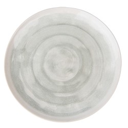 Clayre & Eef Piatto da cena   Ø 26 cm Grigio Verde Ceramica Rotondo