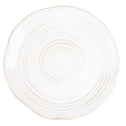 Clayre & Eef Ontbijtbord  Ø 18 cm Beige Keramiek Rond