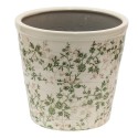 Clayre & Eef Planter Ø 22x20 cm Green Beige Ceramic Flowers