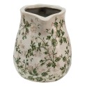 Clayre & Eef Brocca decorativa 16x13x15 cm Verde Beige Ceramica Fiori