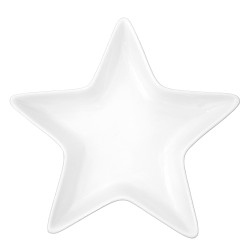 Clayre & Eef Decorative Bowl Star 20x19 cm White Ceramic