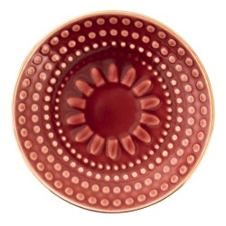 Clayre & Eef Kuchenteller Ø 13 cm Rot Keramik