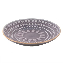 Clayre & Eef Cake Plate Ø 13 cm Purple Ceramic