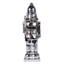 Clayre & Eef Figurine Nutcracker 33 cm Silver colored Porcelain