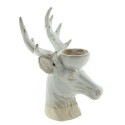 Clayre & Eef Tealight Holder Reindeer 18 cm Beige Brown Porcelain