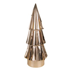 Clayre & Eef Statuetta Albero di Natale 16 cm Color oro Porcellana