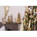 Clayre & Eef Beeld Kerstboom 16 cm Goudkleurig Porselein