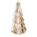 Clayre & Eef Beeld Kerstboom 11 cm Goudkleurig Porselein