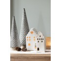 Clayre & Eef Beeld Kerstboom 33 cm Grijs Porselein