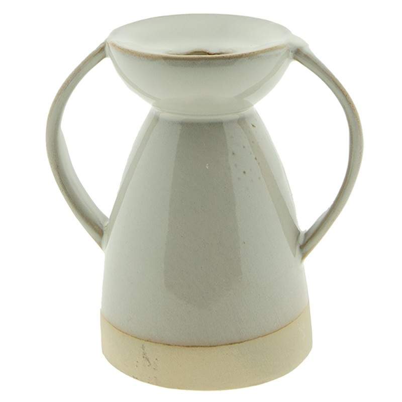 Clayre & Eef Kandelaar  9 cm Beige Porselein