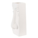 Clayre & Eef Vaso  Faccia 15x9x25 cm Bianco Ceramica