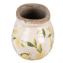 Clayre & Eef Fioriera 23x10x9 cm Giallo Ceramica Ovale Limone